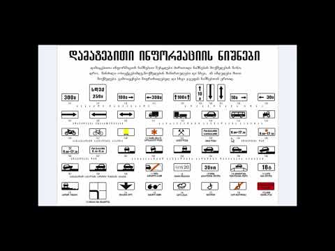 1 მართვის მოწმობის ბილეთები ( 9.დამატებითი ინფორმაციის ნიშნები)